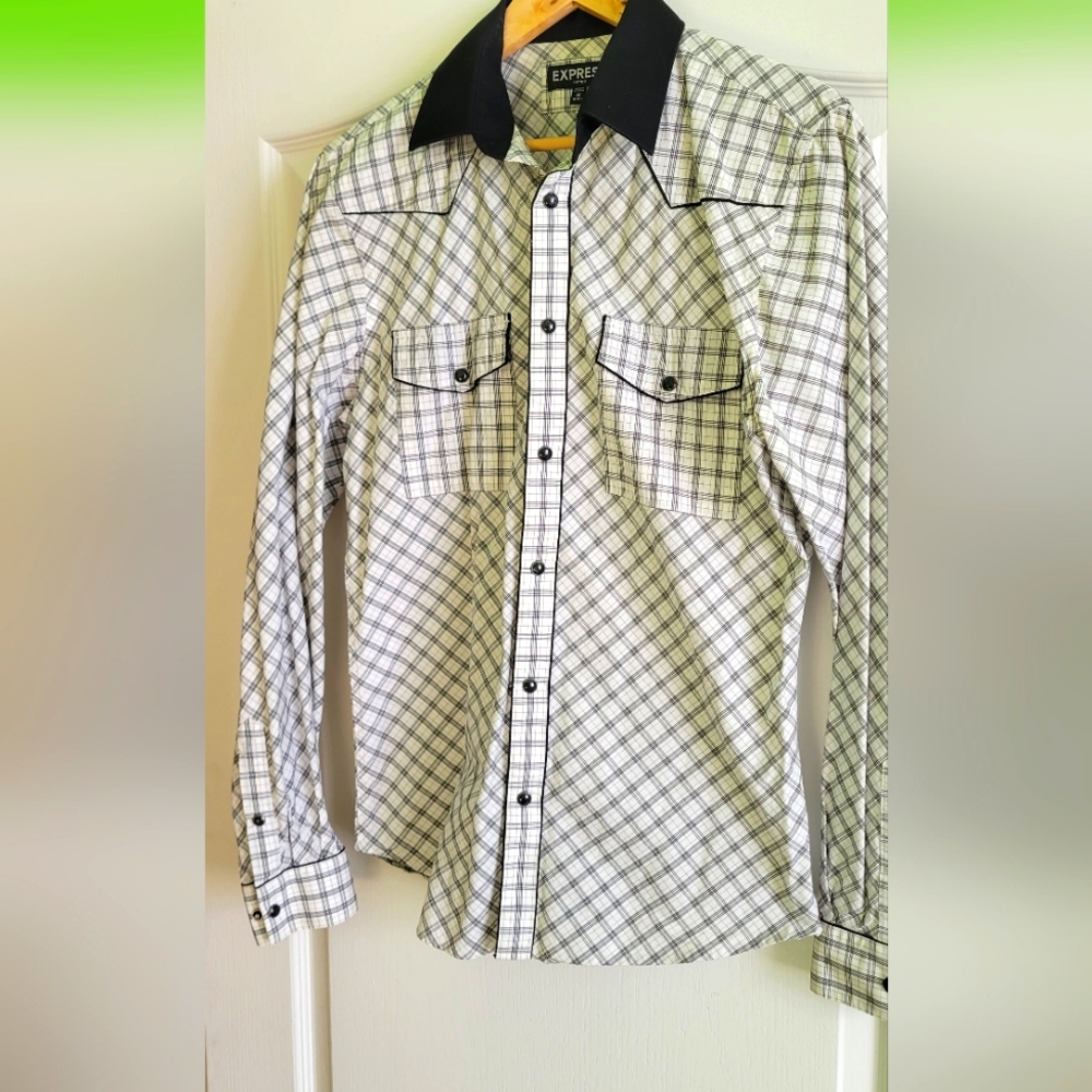 Express men's button-up shirt